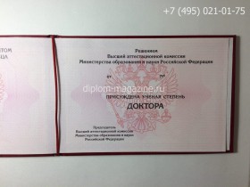 Диплом доктора наук 2006-2012 годов